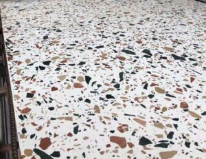 White Terrazzo Tile Flooring