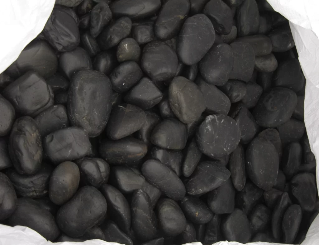 black garden gravel