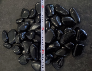 black pebbles for garden