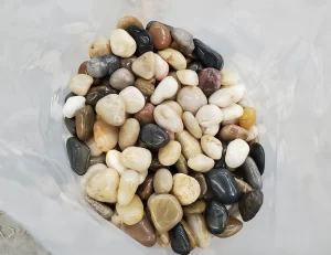 mixed color pebbles