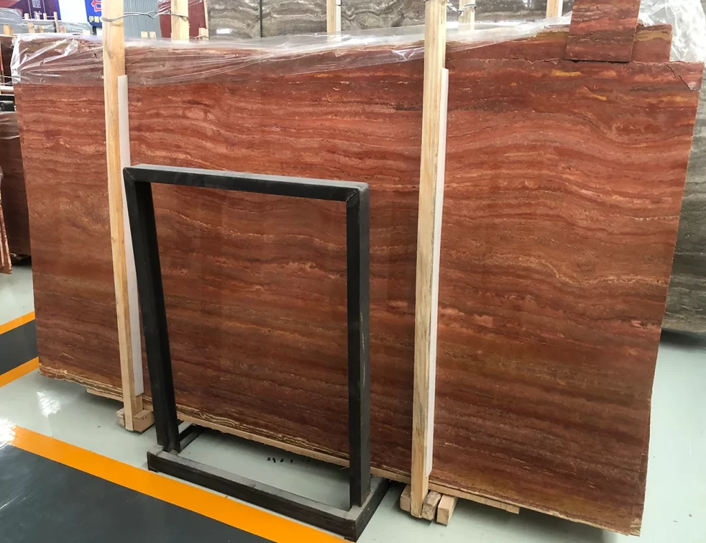 persian red travertine