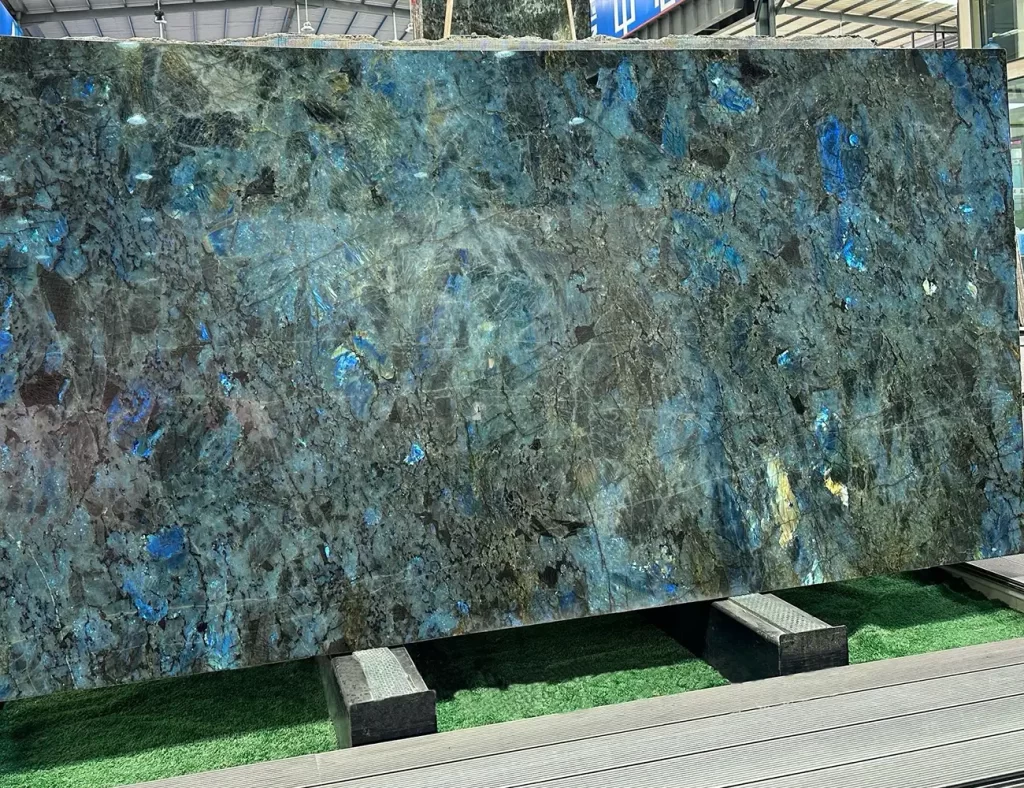 lemurian blue granite slab