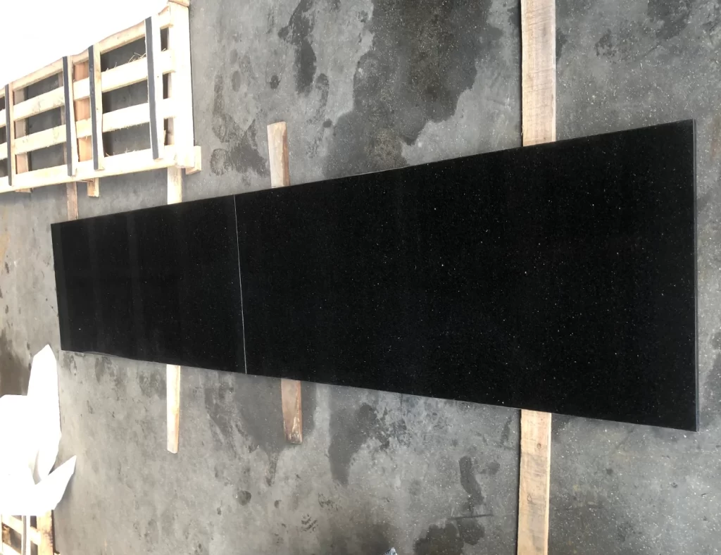 black galaxy granite floor tiles