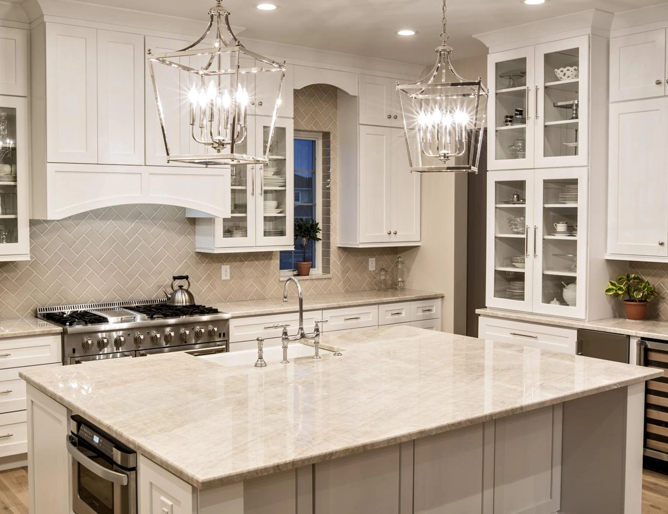 taj mahal quartzite kitchen