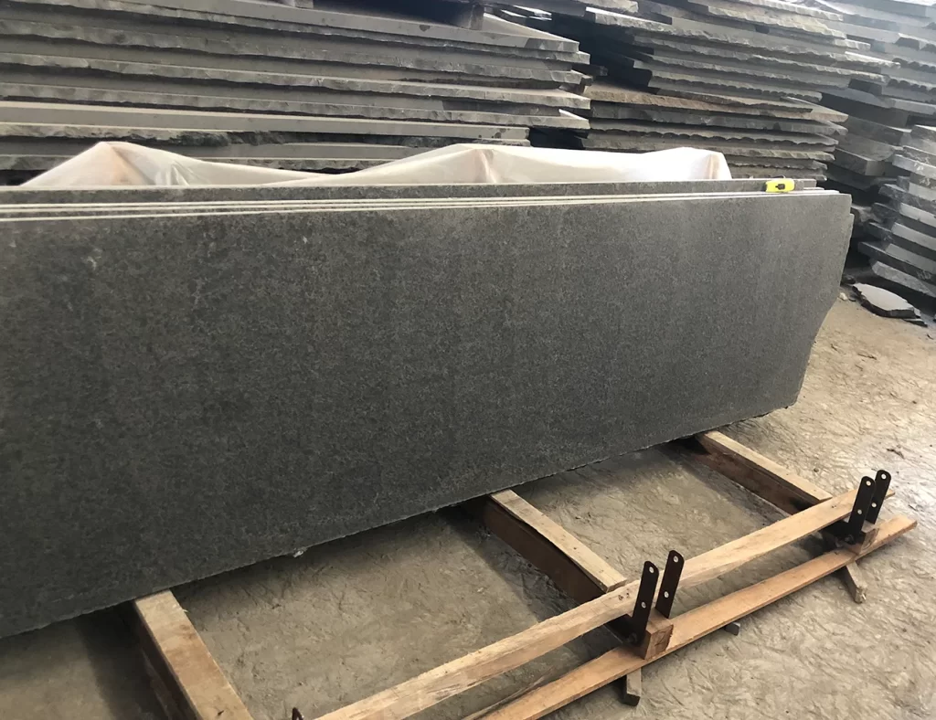 flamed black granite