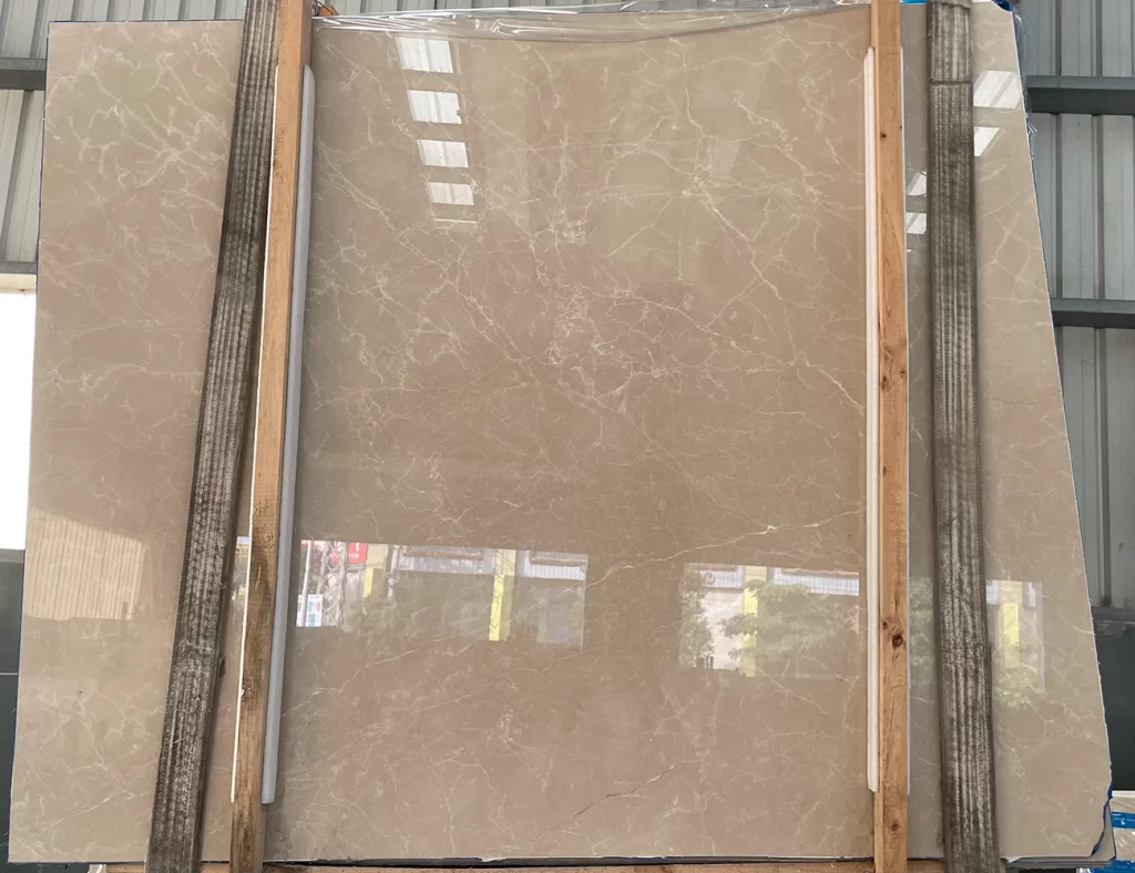 flashing beige marble slab