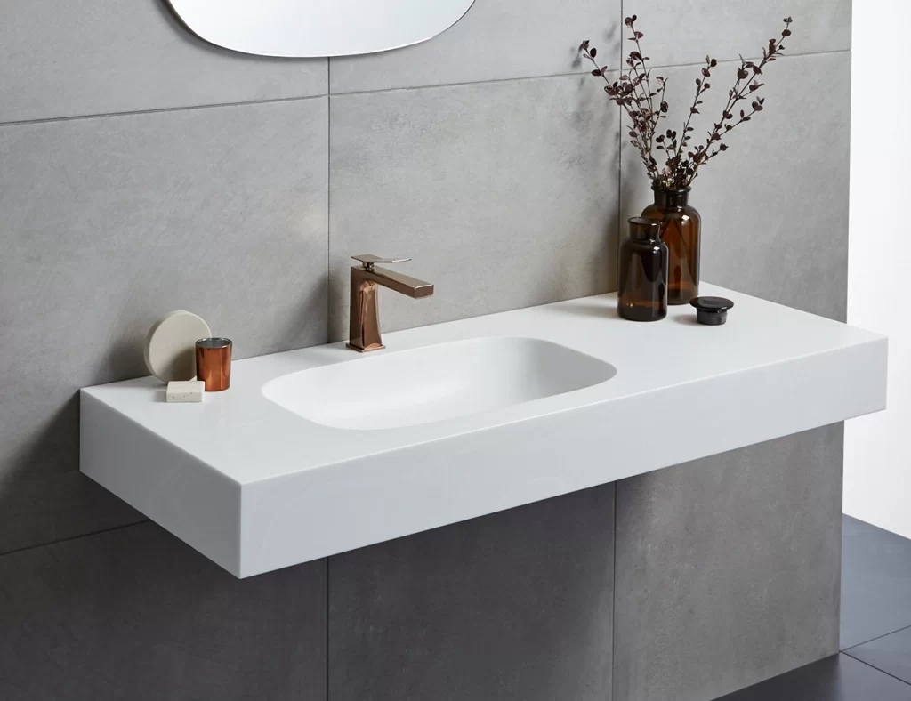 solid surface bathroom vanity top