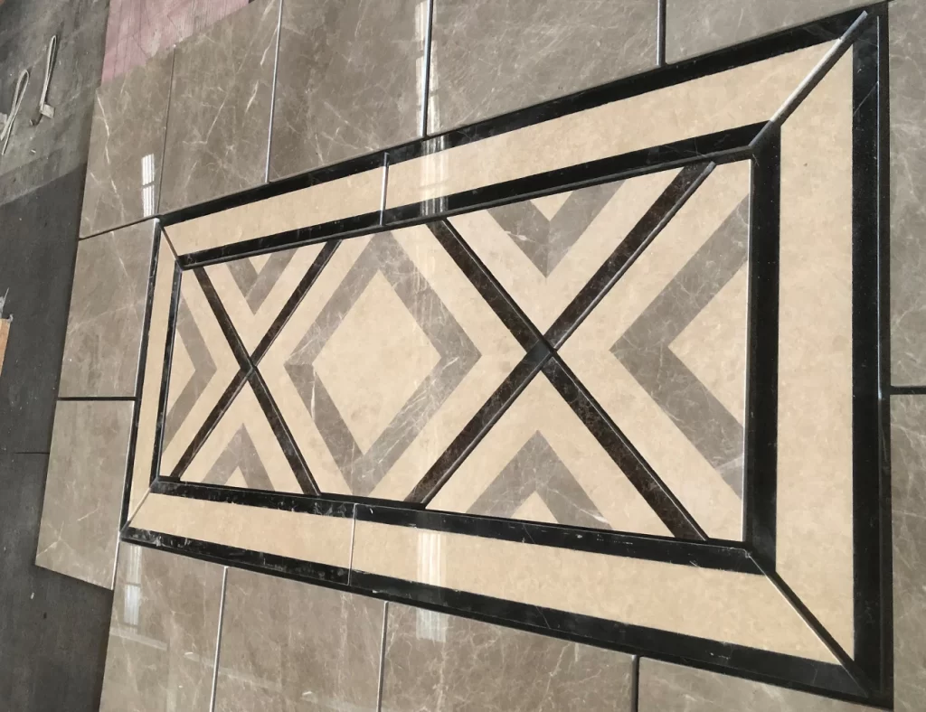 travertine floor medallions