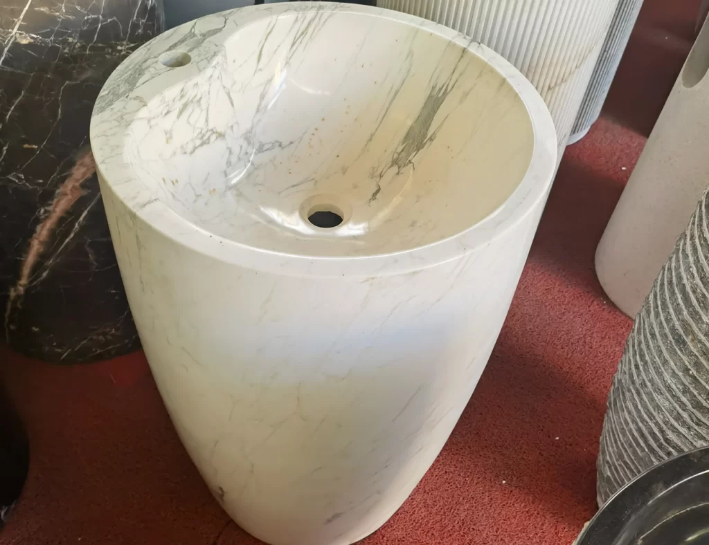 freestanding marble basin