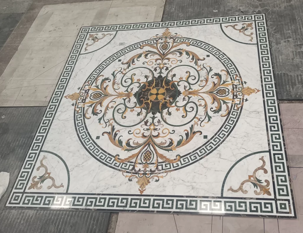 waterjet marble medallion