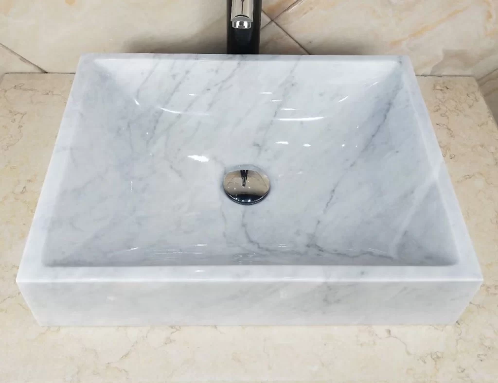 carrara vessel sink