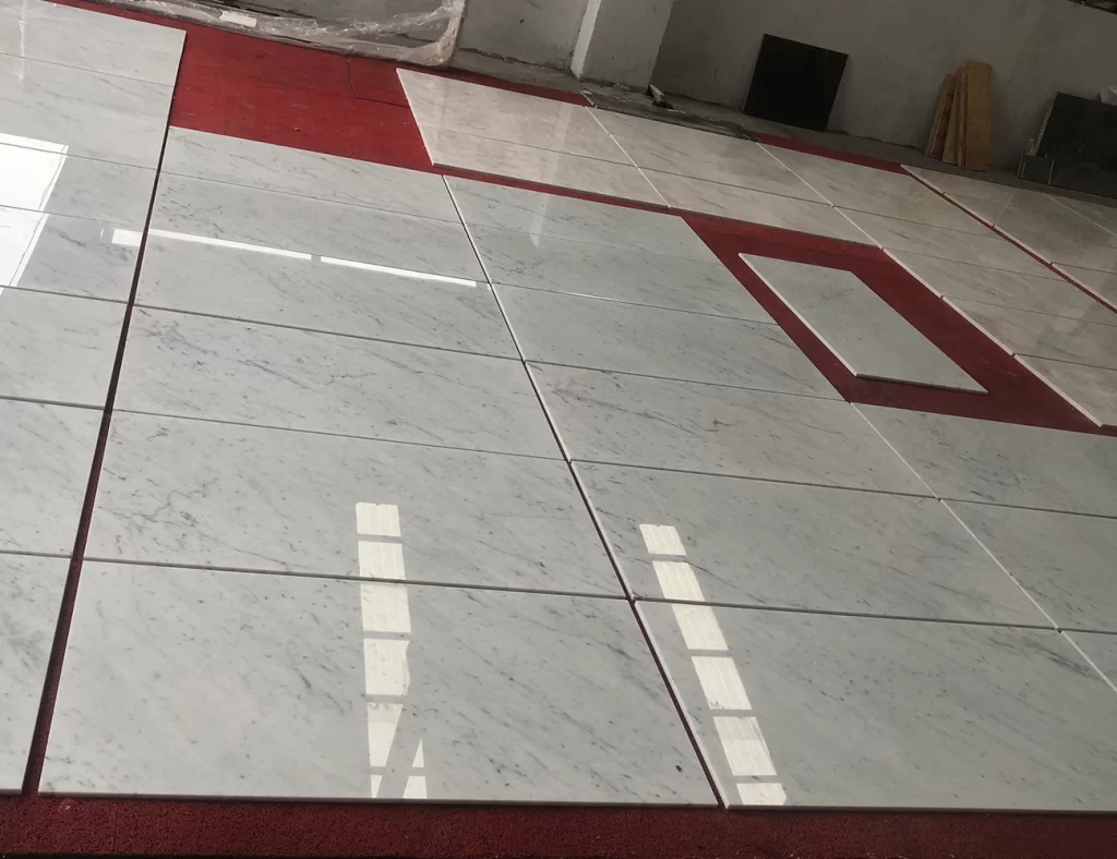 carrara white marble tile