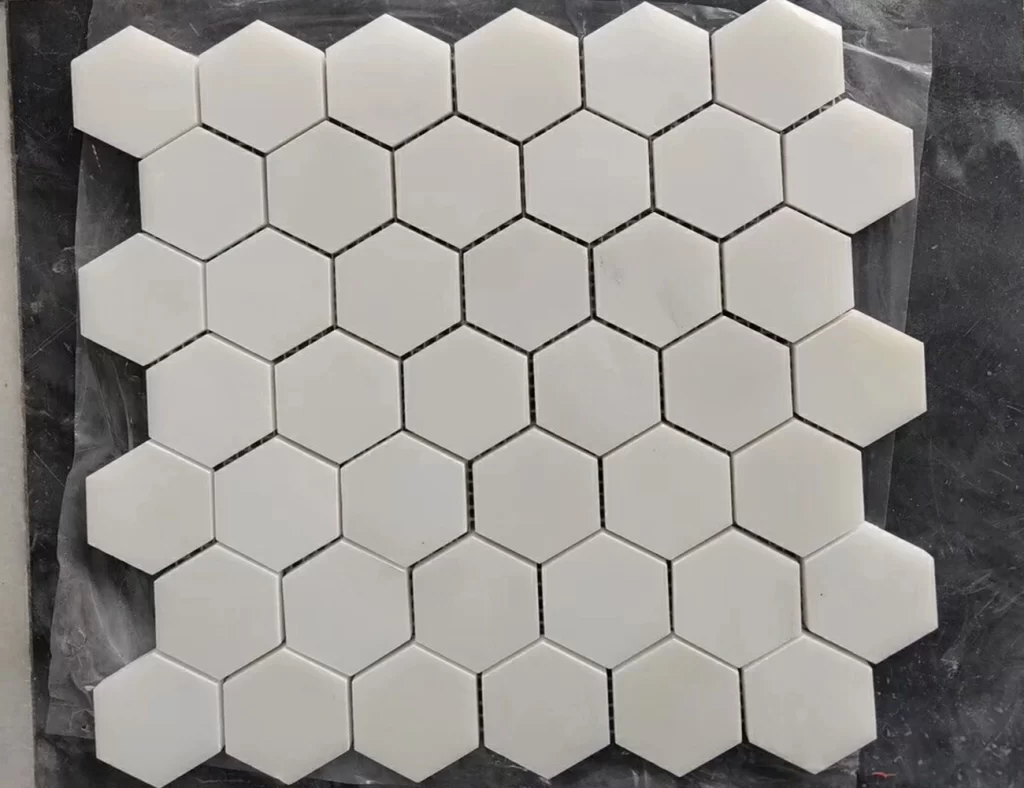 carrara white 2 hexagon