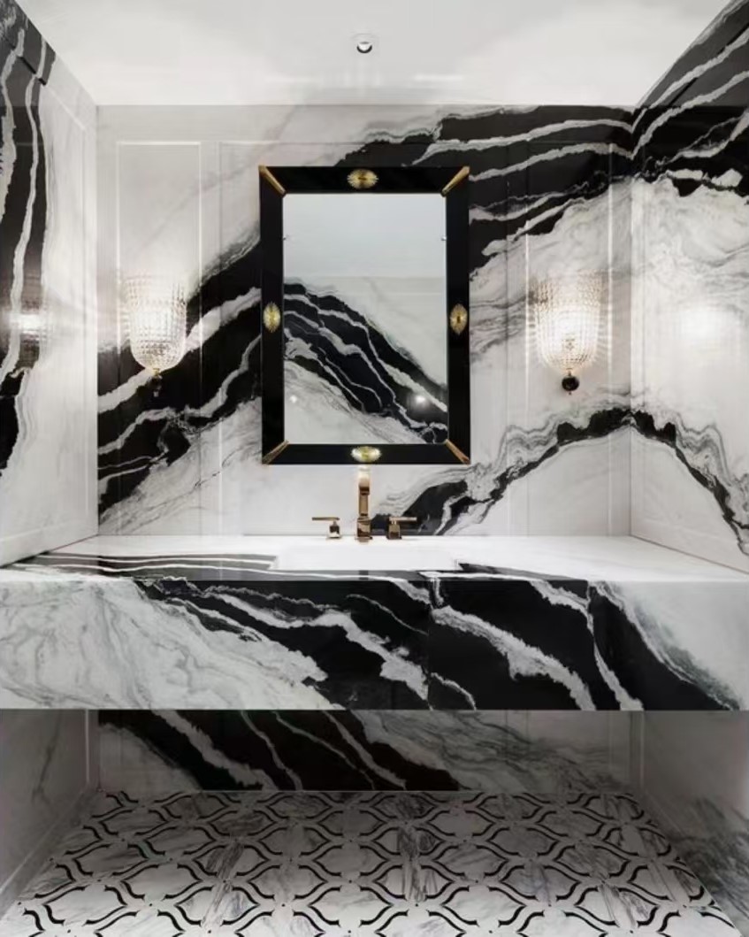 Natural marble Chinese panda white marble countertop