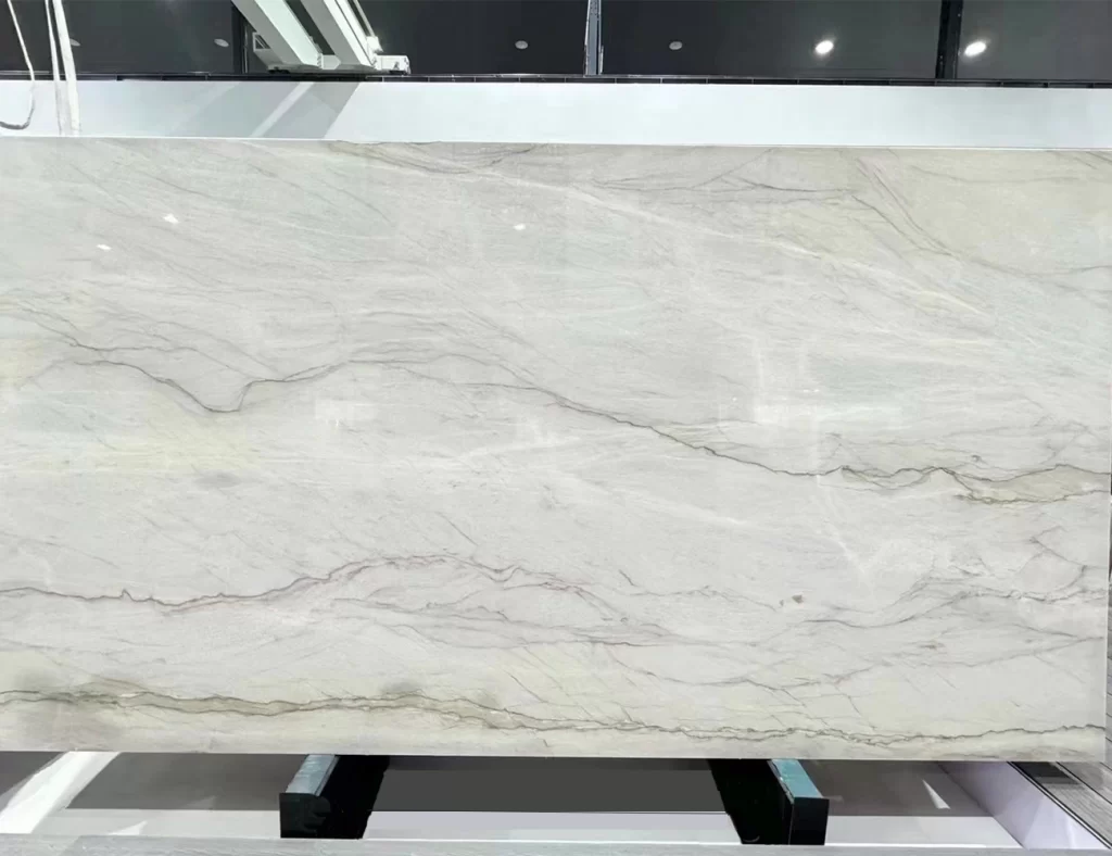 infinity white quartzite kitchen