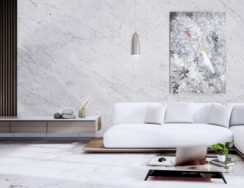 bianco carrara polished marble