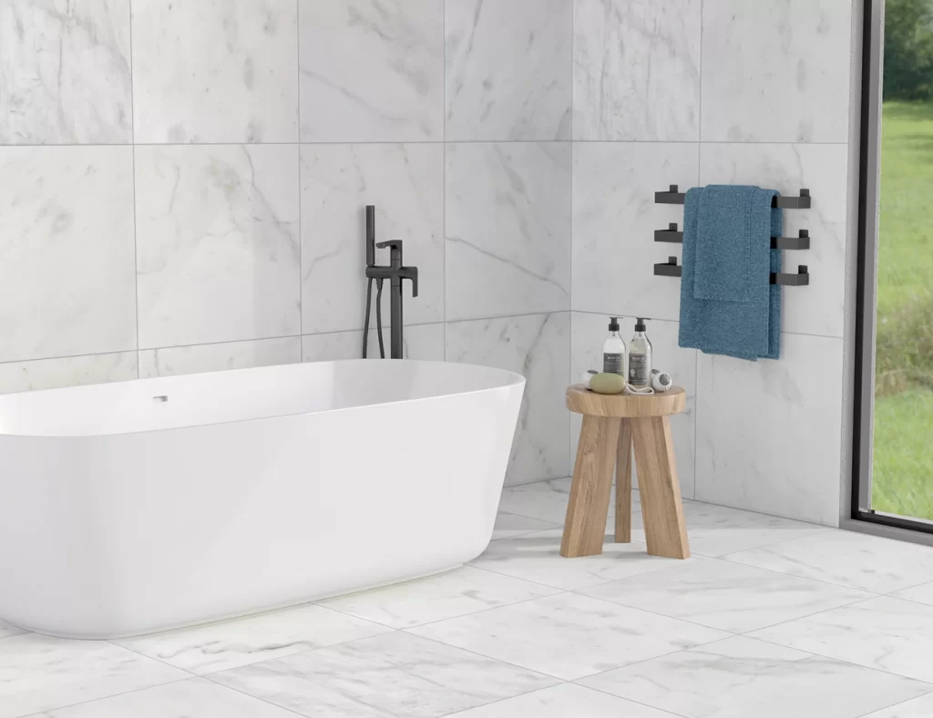 carrara marble bathroom